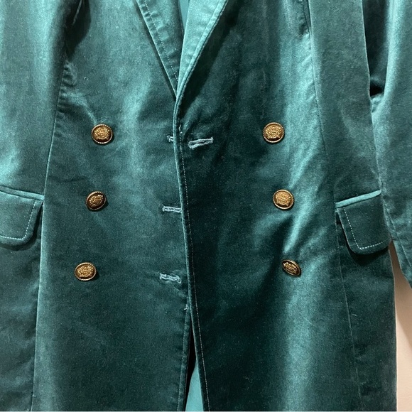 Maeve Anthropologie Teal Velvet Blazer Dress Women’s 6P Jacket Style Chic - Picture 4 of 11